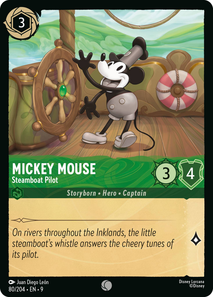 9FAB-080, C, Mickey Mouse - Steamboat Pilot