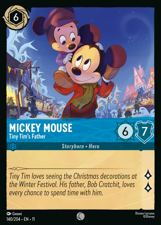 11WSP-140, C, Mickey Mouse - Tiny Tim's Father (Foil)