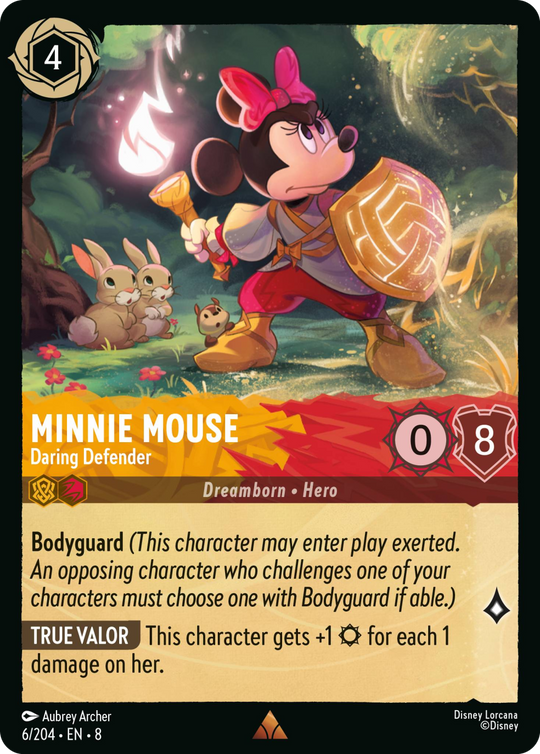 8ROF-006, R, Minnie Mouse - Daring Defender (Foil)