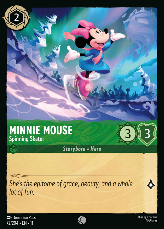 11WSP-072, C, Minnie Mouse - Spinning Skater (Foil)