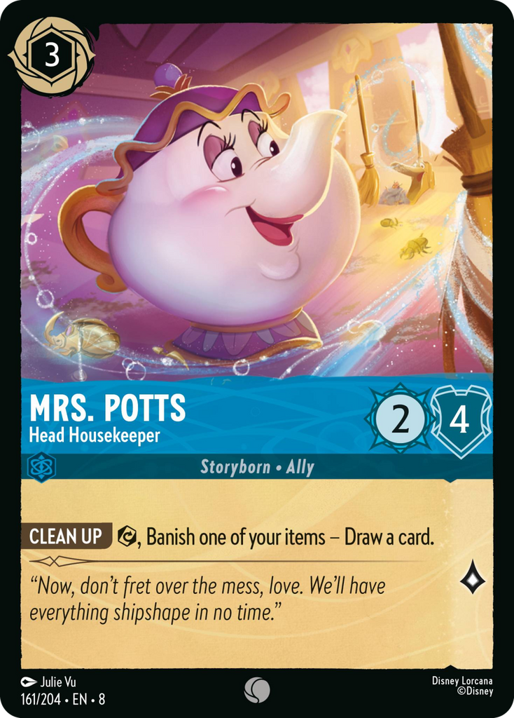 8ROF-161, C, Mrs. Potts - Head Housekeeper (Foil)