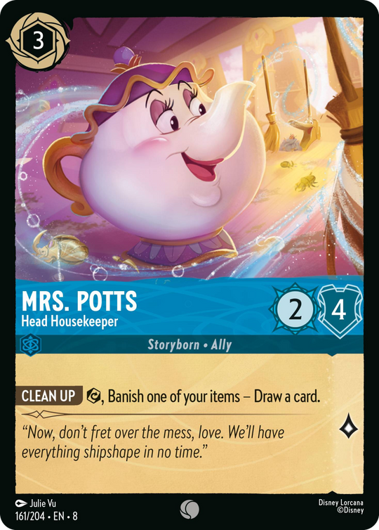 8ROF-161, C, Mrs. Potts - Head Housekeeper (Foil)