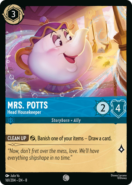 8ROF-161, C, Mrs. Potts - Head Housekeeper (Foil)