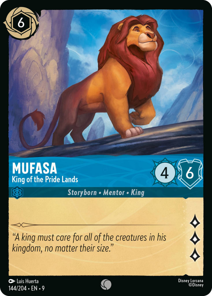 9FAB-144, C, Mufasa - King of the Pride Lands (Foil)