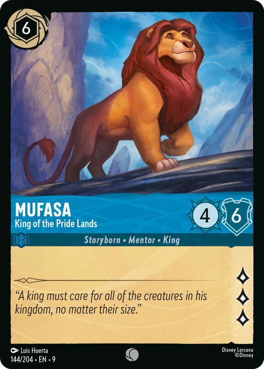 9FAB-144, C, Mufasa - King of the Pride Lands (Foil)