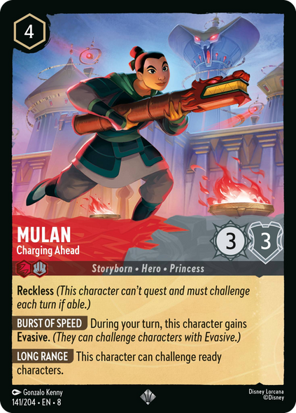8ROF-141, SR, Mulan - Charging Ahead (Foil)