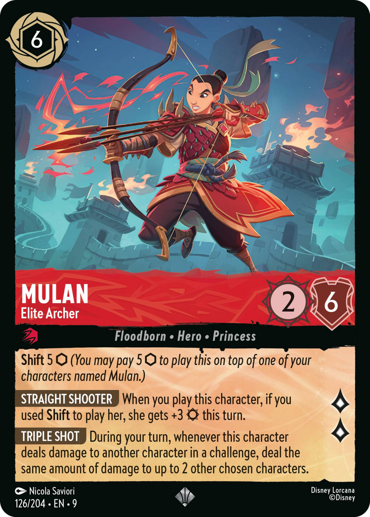 9FAB-126, SR, Mulan - Elite Archer (Foil)