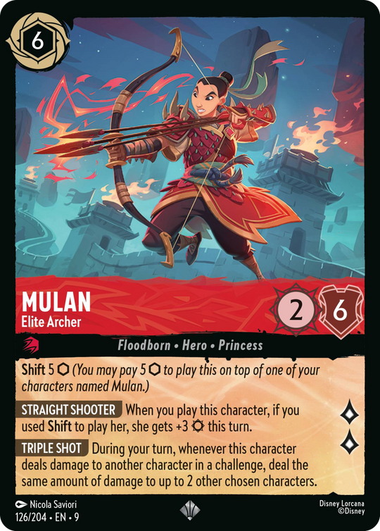 9FAB-126, SR, Mulan - Elite Archer (Foil)