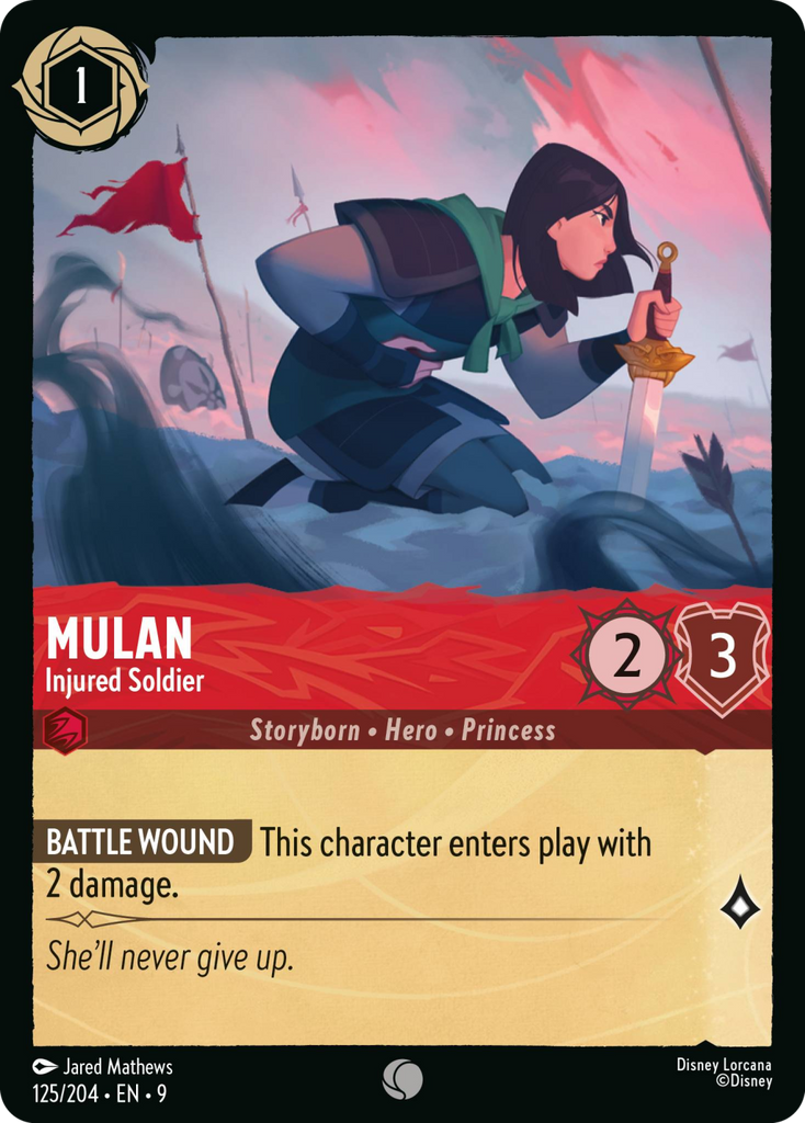 9FAB-125, C, Mulan - Injured Soldier (Foil)