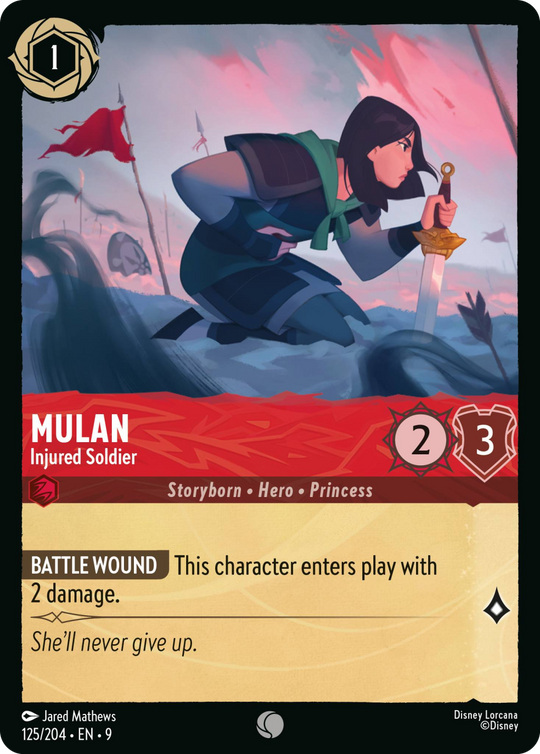 9FAB-125, C, Mulan - Injured Soldier (Foil)