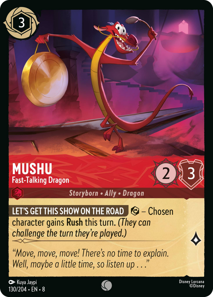 8ROF-130, C, Mushu - Fast‐Talking Dragon (Foil)