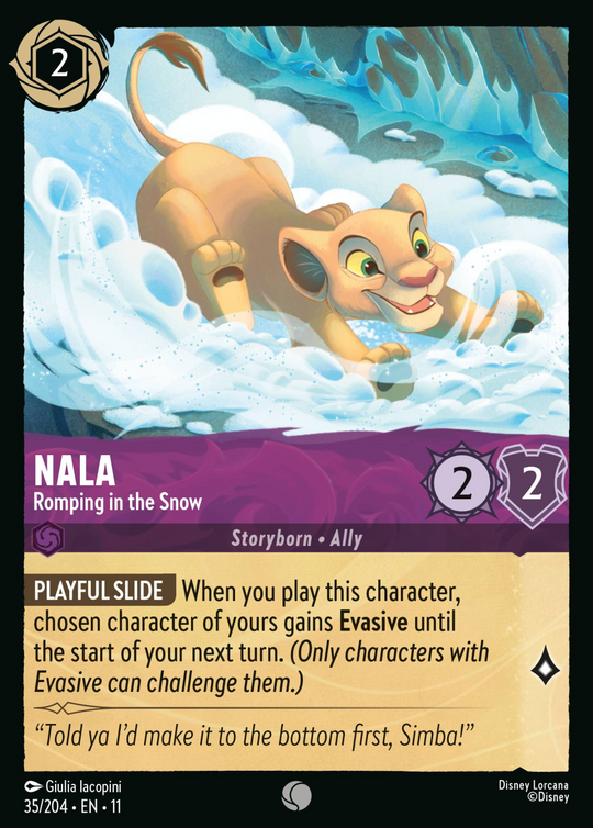 11WSP-035, C, Nala - Romping in the Snow (Foil)
