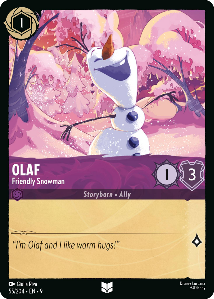 9FAB-055, UC, Olaf - Friendly Snowman (Foil)