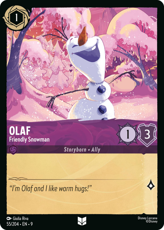 9FAB-055, UC, Olaf - Friendly Snowman (Foil)