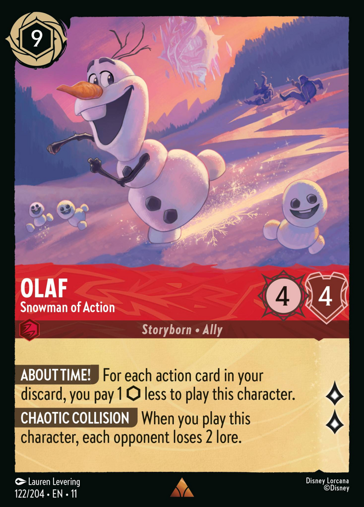 11WSP-122, R, Olaf - Snowman of Action (Foil)