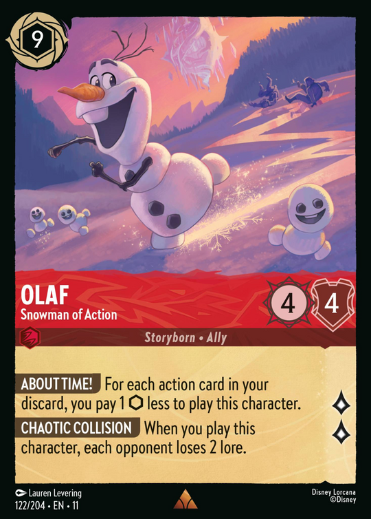 11WSP-122, R, Olaf - Snowman of Action (Foil)