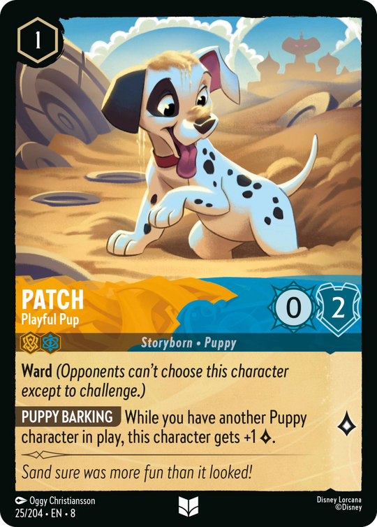 8ROF-025, UC, Patch - Playful Pup (Foil)