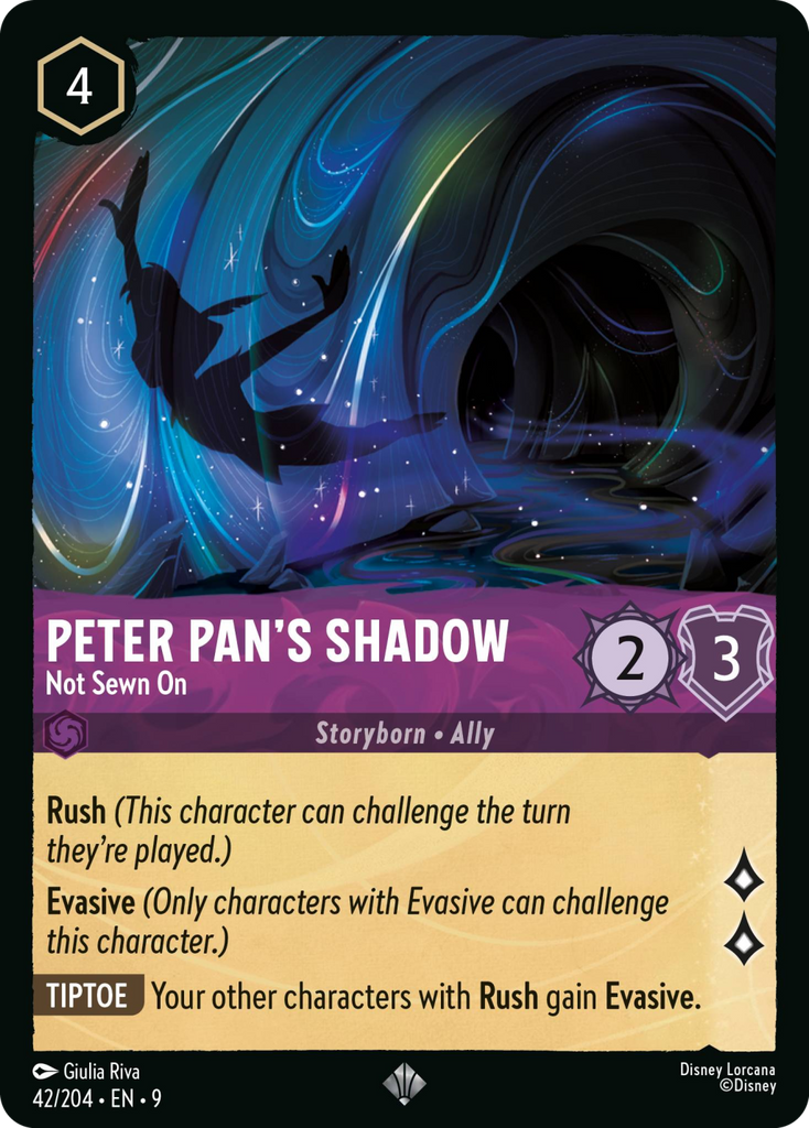 9FAB-042, SR, Peter Pan's Shadow - Not Sewn On (Foil)
