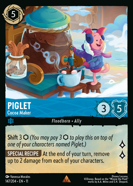 11WSP-147, R, Piglet - Cocoa Maker (Foil)