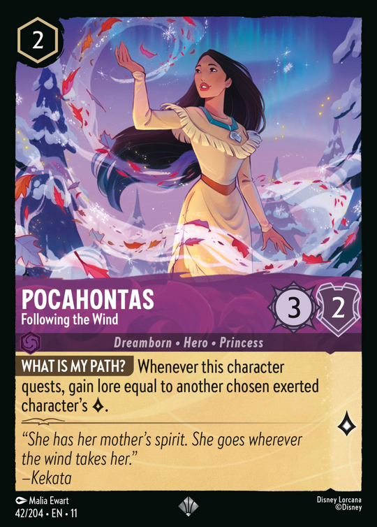 11WSP-042, SR, Pocahontas - Following the Wind (Foil)