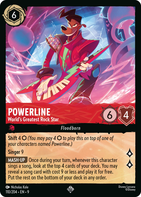 9FAB-110, SR, Powerline - World's Greatest Rock Star (Foil)