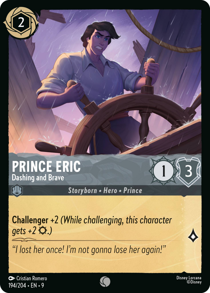 9FAB-194, C, Prince Eric - Dashing and Brave