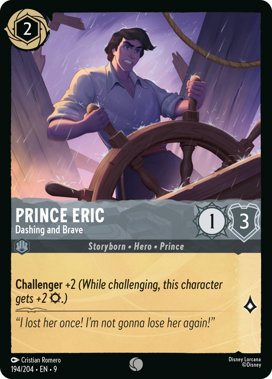 9FAB-194, C, Prince Eric - Dashing and Brave (Foil)