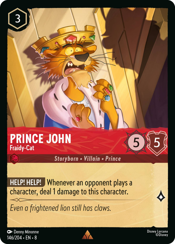 8ROF-146, R, Prince John - Fraidy‐Cat (Foil)