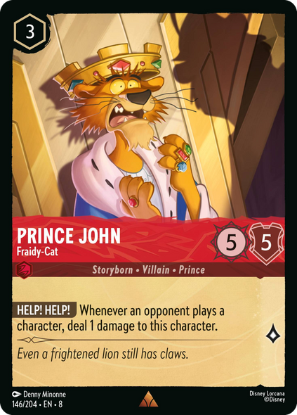 8ROF-146, R, Prince John - Fraidy‐Cat (Foil)