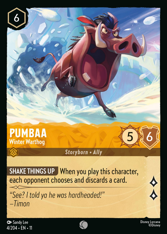 11WSP-004, C, Pumbaa - Winter Warthog (Foil)