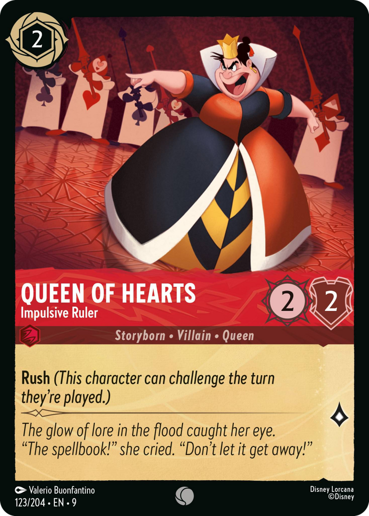 9FAB-123, C, Queen of Hearts - Impulsive Ruler