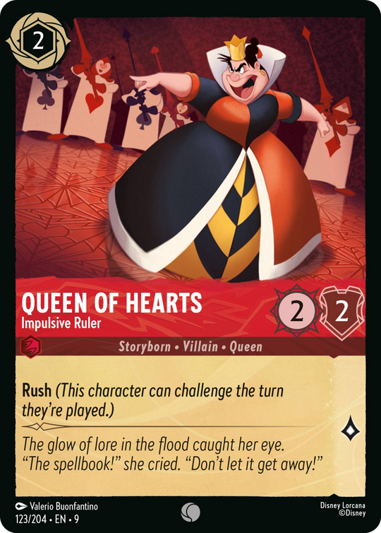 9FAB-123, C, Queen of Hearts - Impulsive Ruler