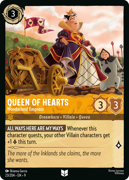 9FAB-023, UC, Queen of Hearts - Wonderland Empress