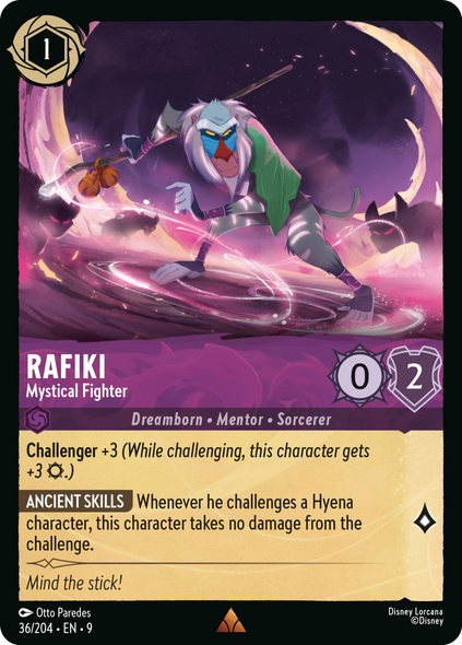9FAB-036, R, Rafiki - Mystical Fighter (Foil)