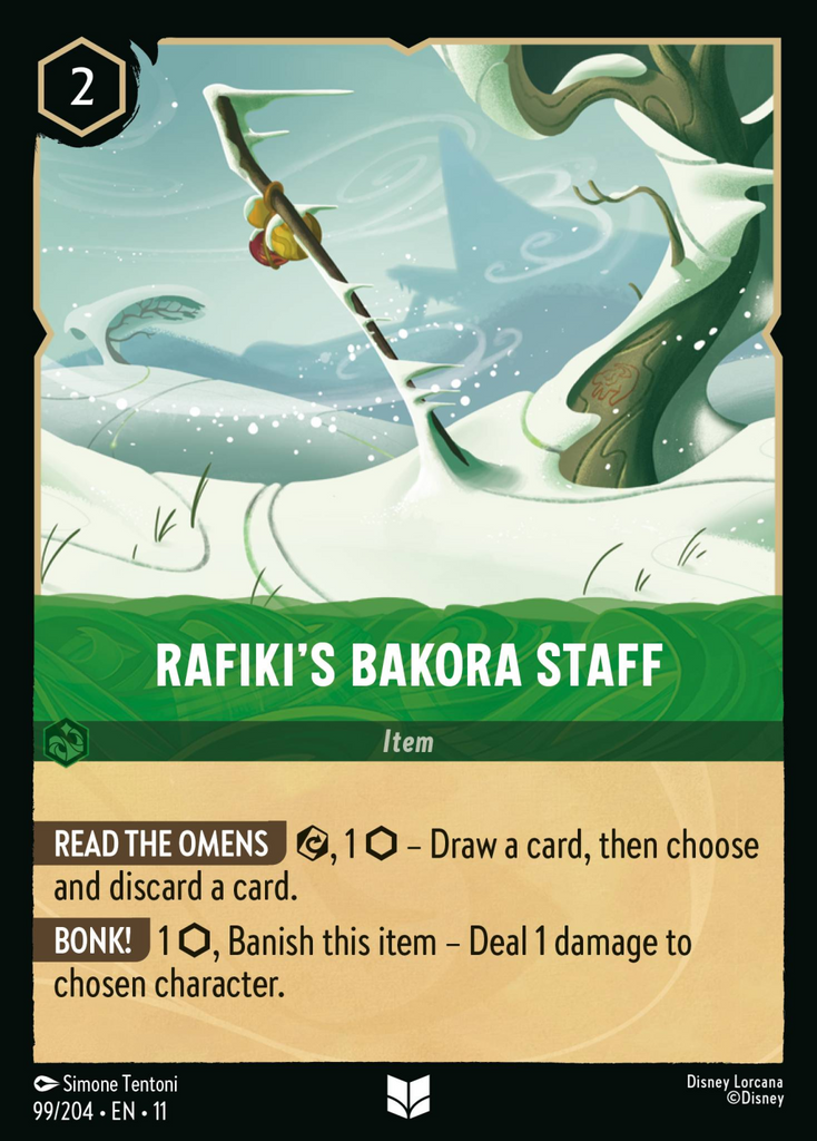 11WSP-099, UC, Rafiki's Bakora Staff (Foil)