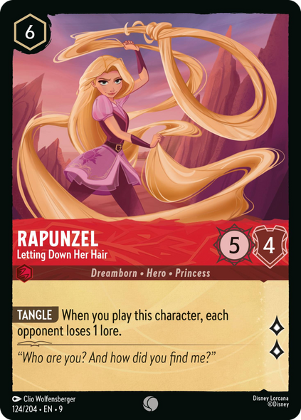 9FAB-124, C, Rapunzel - Letting Down Her Hair