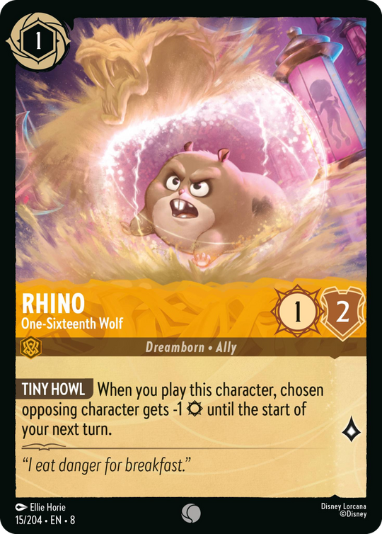 8ROF-015, C, Rhino - One‐Sixteenth Wolf (Foil)