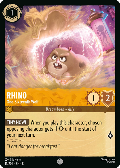 8ROF-015, C, Rhino - One‐Sixteenth Wolf (Foil)