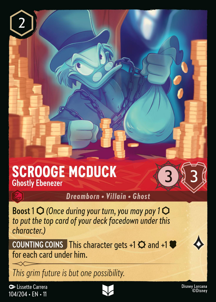 11WSP-104, UC, Scrooge McDuck - Ghostly Ebenezer