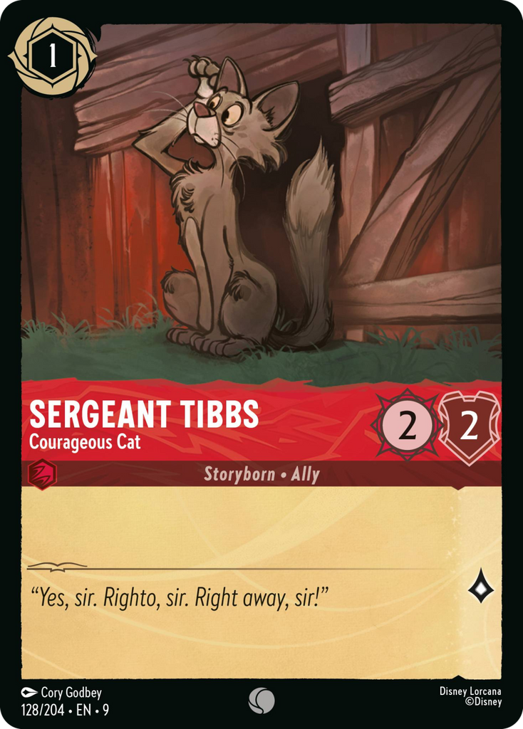 9FAB-128, C, Sergeant Tibbs - Courageous Cat (Foil)