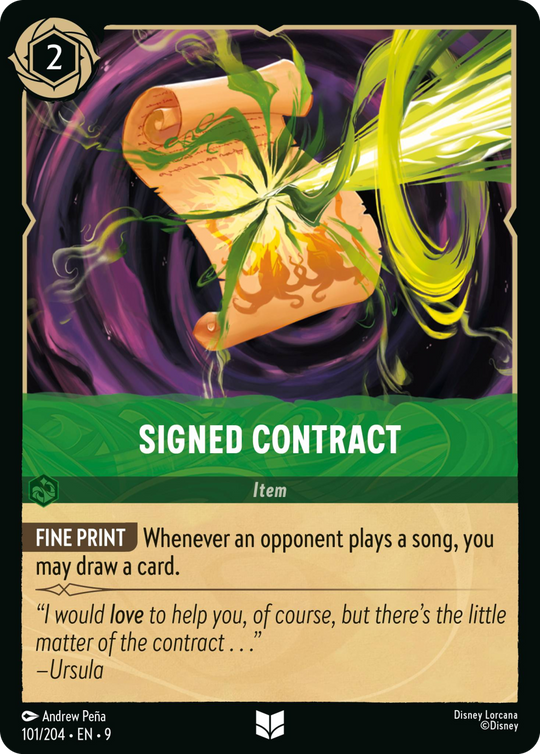 9FAB-101, UC, Signed Contract (Foil)