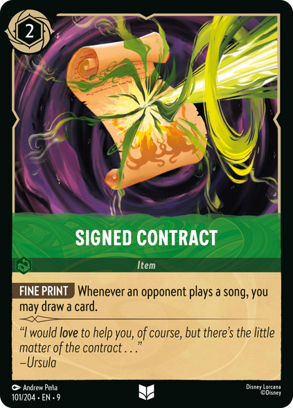 9FAB-101, UC, Signed Contract (Foil)