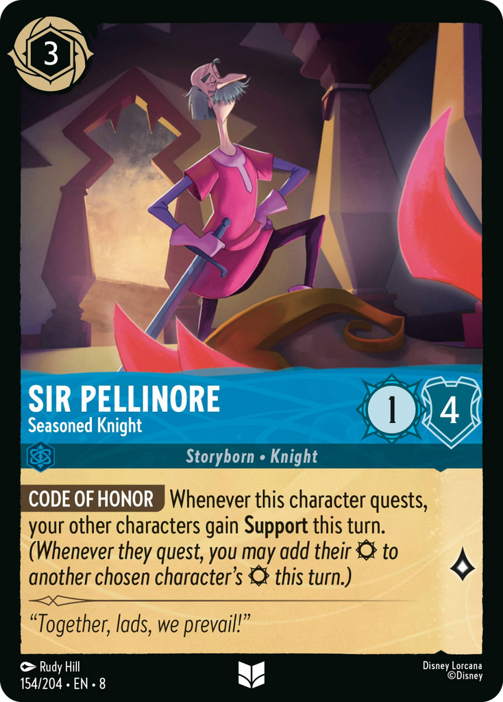 8ROF-154, UC, Sir Pellinore - Seasoned Knight (Foil)