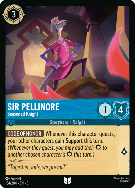 8ROF-154, UC, Sir Pellinore - Seasoned Knight (Foil)