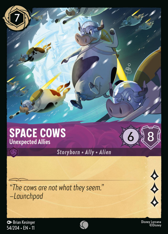11WSP-054, C, Space Cows - Unexpected Allies (Foil)