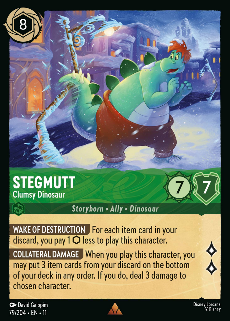 11WSP-079, R, Stegmutt - Clumsy Dinosaur