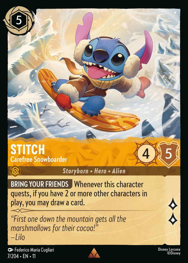 11WSP-007, R, Stitch - Carefree Snowboarder
