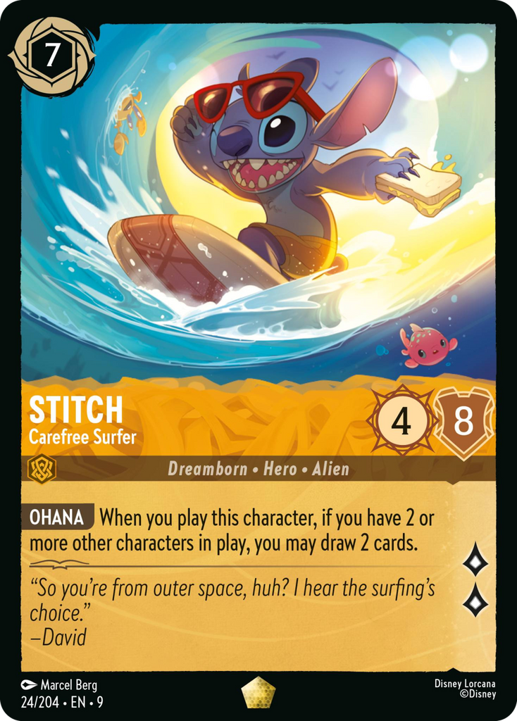 9FAB-024, L, Stitch - Carefree Surfer