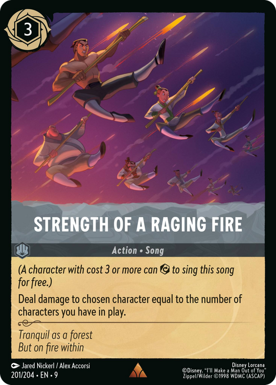 9FAB-201, R, Strength of a Raging Fire