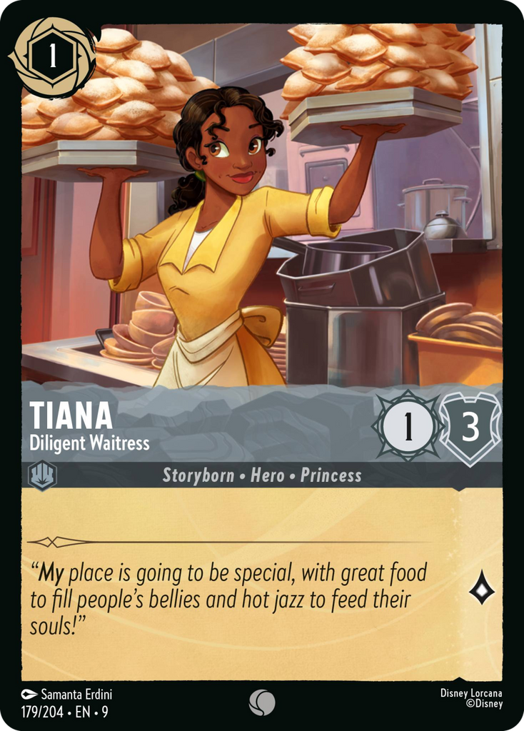 9FAB-179, C, Tiana - Diligent Waitress (Foil)